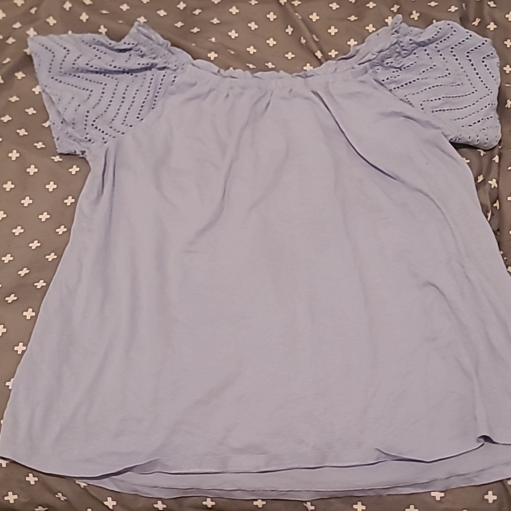 MyStyle, baby blue, xlg (off the shoulder t-shirt)